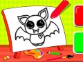 Gioco Colorazione facile per bambini: pipistrello in linea