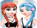 Gioco Trucco e Vestiti per Elsa e Anna in linea