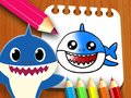 Gioco Libretto da Colorare Baby Shark in linea