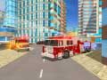 Gioco Simulatore di guida di camion di soccorso nella città del fuoco in linea