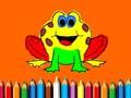 Gioco Tornare a scuola: Libro da colorare della rana in linea