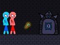 Gioco Omino rosso e blu con corda in linea