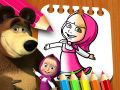 Gioco Libro da Colorare Masha e Orso in linea