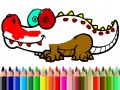 Gioco Ritorno a Scuola: Colorazione Alligatore in linea