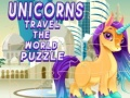Gioco Puzzle degli Unicorni Viaggiano nel Mondo in linea