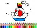 Gioco Torna a scuola: Colorazione della barca in linea