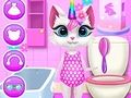 Gioco Cura Giornaliera del Gattino Unicorno in linea