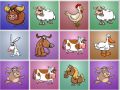 Gioco Puzzle di abbinamento di animali da fattoria in linea