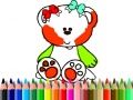 Gioco Tornare a scuola: Colorazione dell'orso dolce in linea