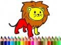 Gioco Tornare a scuola: Libro da colorare leoni in linea