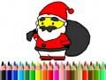 Gioco Tornare a scuola: Colorazione di Babbo Natale in linea