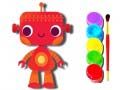 Gioco Tornando a scuola: Libro da colorare robot in linea