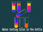 Gioco Ordinamento dell'acqua per colore nella bottiglia in linea