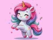 Gioco Sfida da colorare unicorno in linea