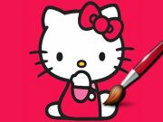 Gioco Gattino da colorare facile in linea