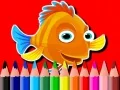 Gioco Ritorno a scuola: Libro da colorare pesci in linea