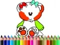 Gioco Tornare a scuola: Colorazione dell'orso dolce in linea