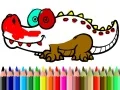 Gioco Ritorno a Scuola: Colorazione Alligatore in linea