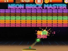 Gioco Maestro dell'esplosione di mattoni al neon in linea