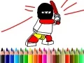 Gioco Tornare a scuola: Libro da colorare degli eroi in linea