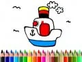 Gioco Torna a scuola: Colorazione della barca in linea
