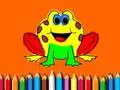 Gioco Tornare a scuola: Libro da colorare della rana in linea Gioco Tornare a scuola: Libro da colorare della rana in linea