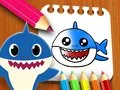 Gioco Libretto da Colorare Baby Shark in linea