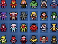 Gioco Immagini per Numeri Supereroi in linea