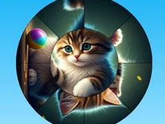 Gioco Puzzle Rotondo: Raccogli Immagini con Gattini Carini in linea