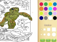 Gioco Libro da colorare di animali marini in linea