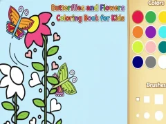 Gioco Libro da colorare per bambini con farfalle e fiori in linea