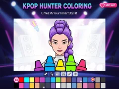 Gioco Colorazione del cacciatore di Kpop in linea