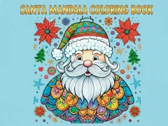 Gioco Disegni da colorare di mandala di Babbo Natale in linea