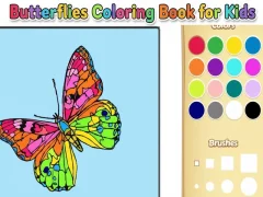 Gioco Libro da colorare per bambini con farfalle in linea