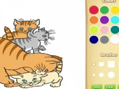 Gioco Libro da colorare di gatti per bambini in linea