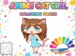 Gioco Disegni da colorare di Anime Cat Girl in linea