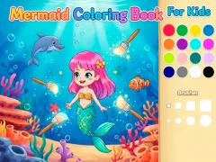 Gioco Libro da colorare sirena per bambini in linea