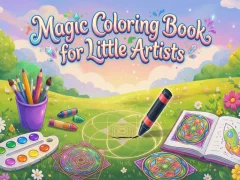 Gioco Libro da colorare magico per piccoli artisti in linea