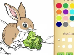 Gioco Libro da colorare di coniglietti per bambini in linea