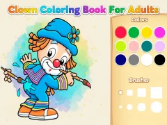Gioco Libro da colorare di clown per adulti in linea