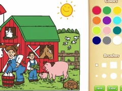 Gioco Libro da colorare di fattoria per bambini in linea