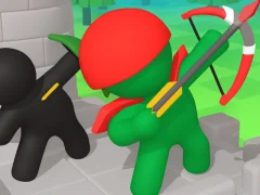 Gioco Unisci l'arco e la freccia dell'arciere in linea