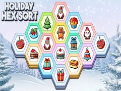 Gioco Ordina esagonale delle vacanze in linea