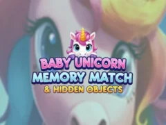 Gioco Baby Unicorn Memory Match e oggetti nascosti in linea