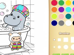 Gioco Libro da colorare di amici accoglienti per bambini in linea