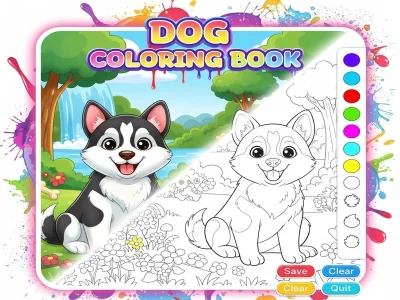 Gioco Libro da colorare per cani in linea