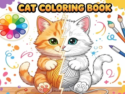 Gioco Libro da colorare di gatti in linea