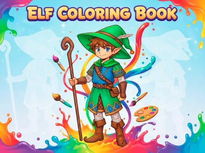Gioco Libro da colorare degli elfi in linea