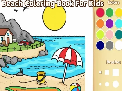 Gioco Libro da colorare sulla spiaggia per bambini in linea Gioco Libro da colorare sulla spiaggia per bambini in linea