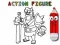 Gioco Torna a scuola: Colorazione di action figures in linea
